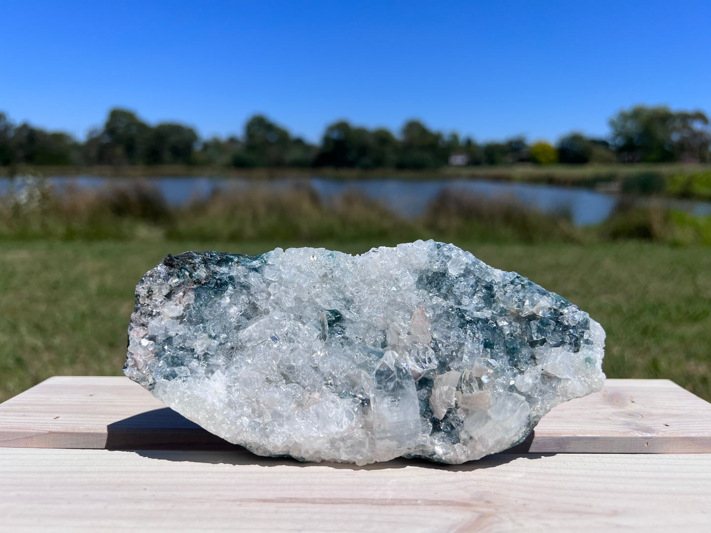 Diamond Zeolite Stilbite Apophyllite Cluster
