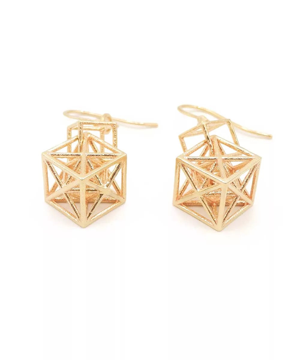 Metatron Cube Earrings – Long
