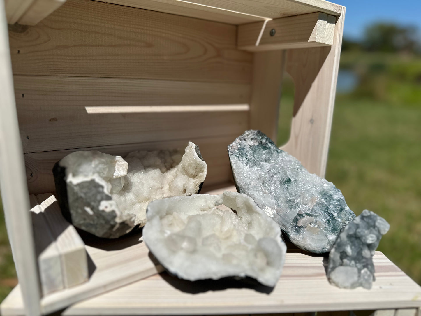 Zeolite Stilbite Apophyllite Cluster - Small