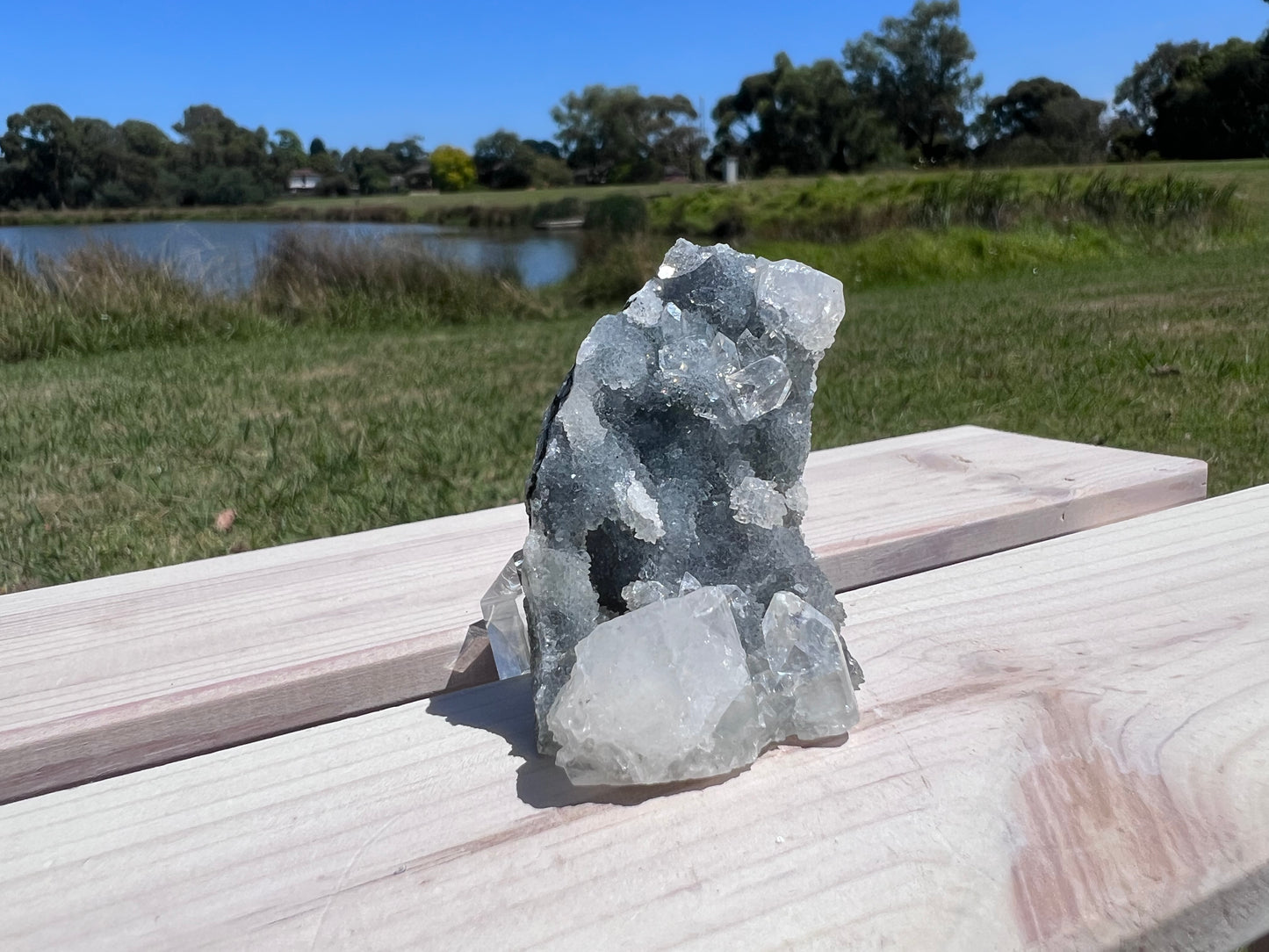 Zeolite Stilbite Apophyllite Cluster - Small