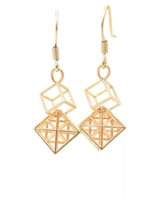 Metatron Cube Earrings – Long